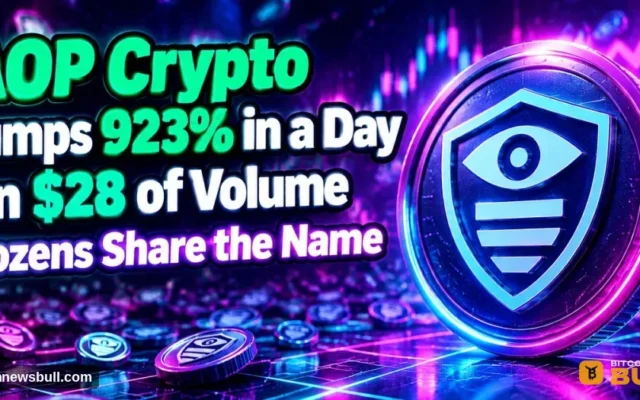 AOP Crypto Surges 923% on Minimal Volume and No Team